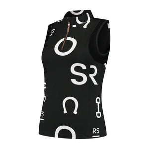 Mrs Ros Jet set logo sleeveless training top- Anthracite