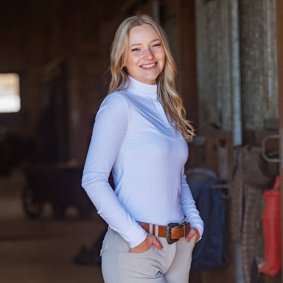 Caledon Show Shirt-Classic White