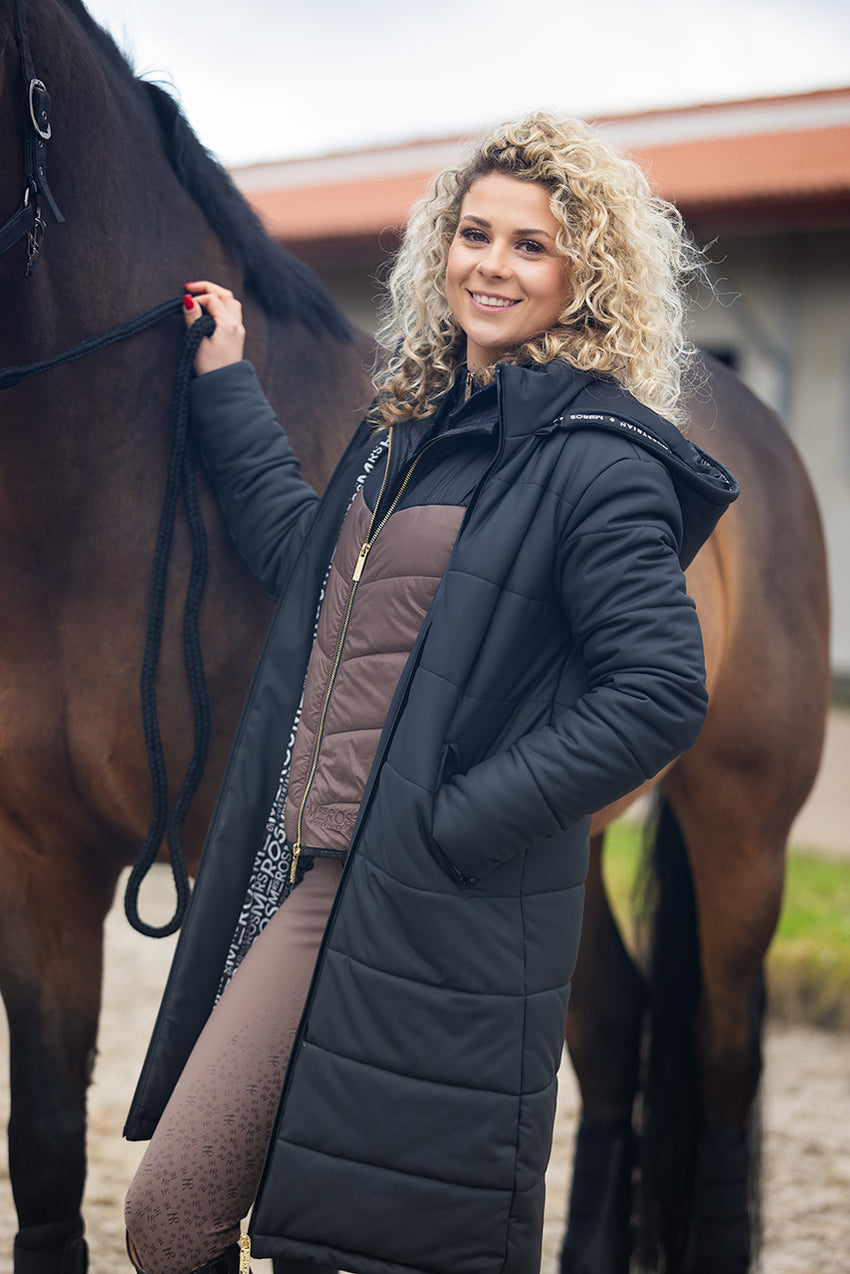 Mrs Ros Billy Long Coat- Black