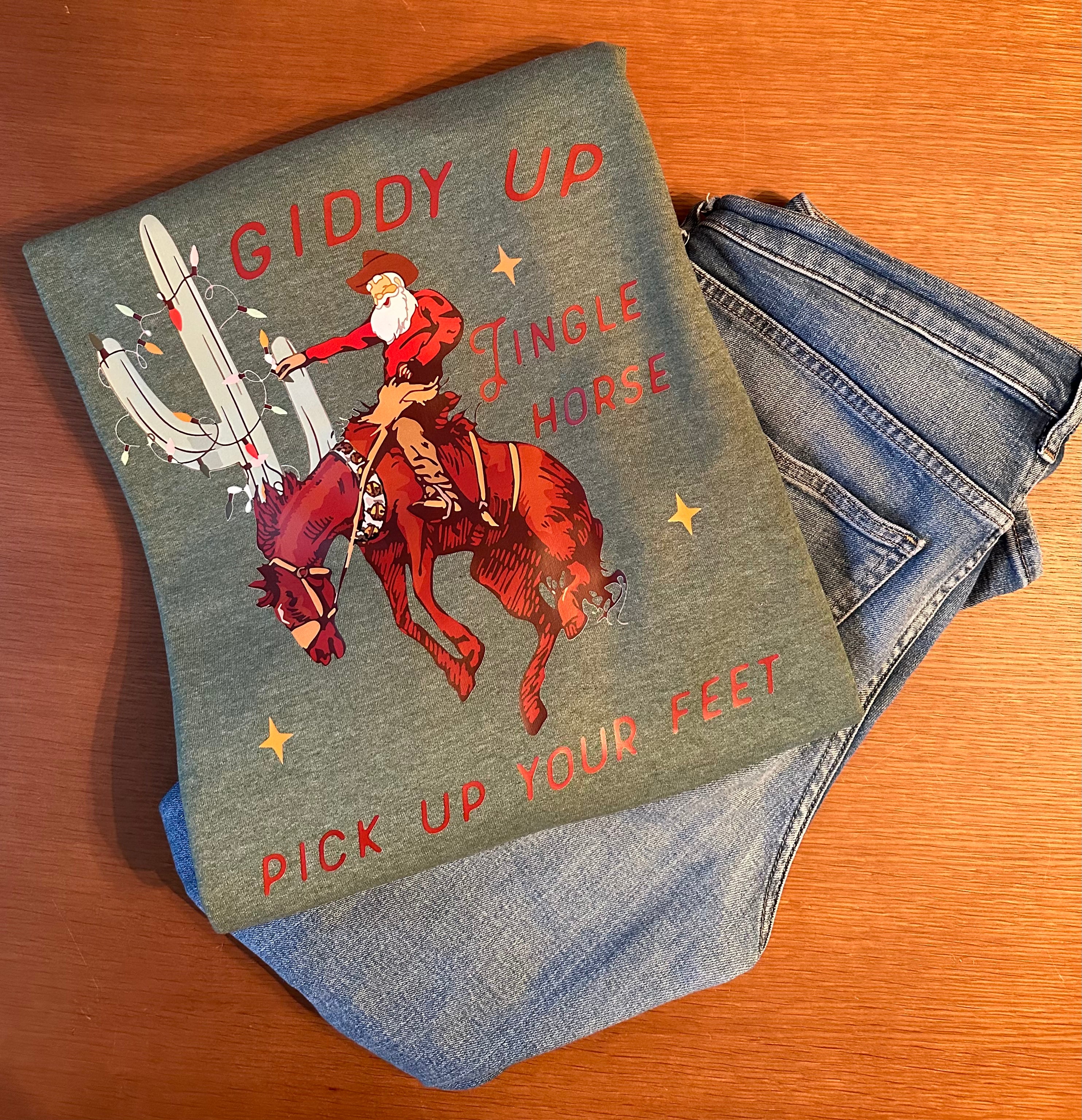 Christmas Sweatshirt- 8 second Santa