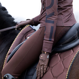 Mrs Ros Charmer dressage saddle pad- Hot chocolate