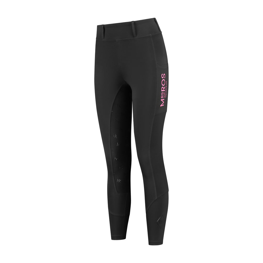 Mrs Ros Silhouette Riding Breeches- Black w. Fuchsia