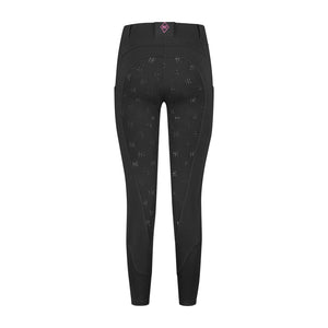 Mrs Ros Silhouette Riding Breeches- Black w. Fuchsia
