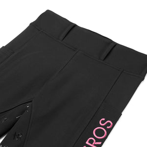 Mrs Ros Silhouette Riding Breeches- Black w. Fuchsia