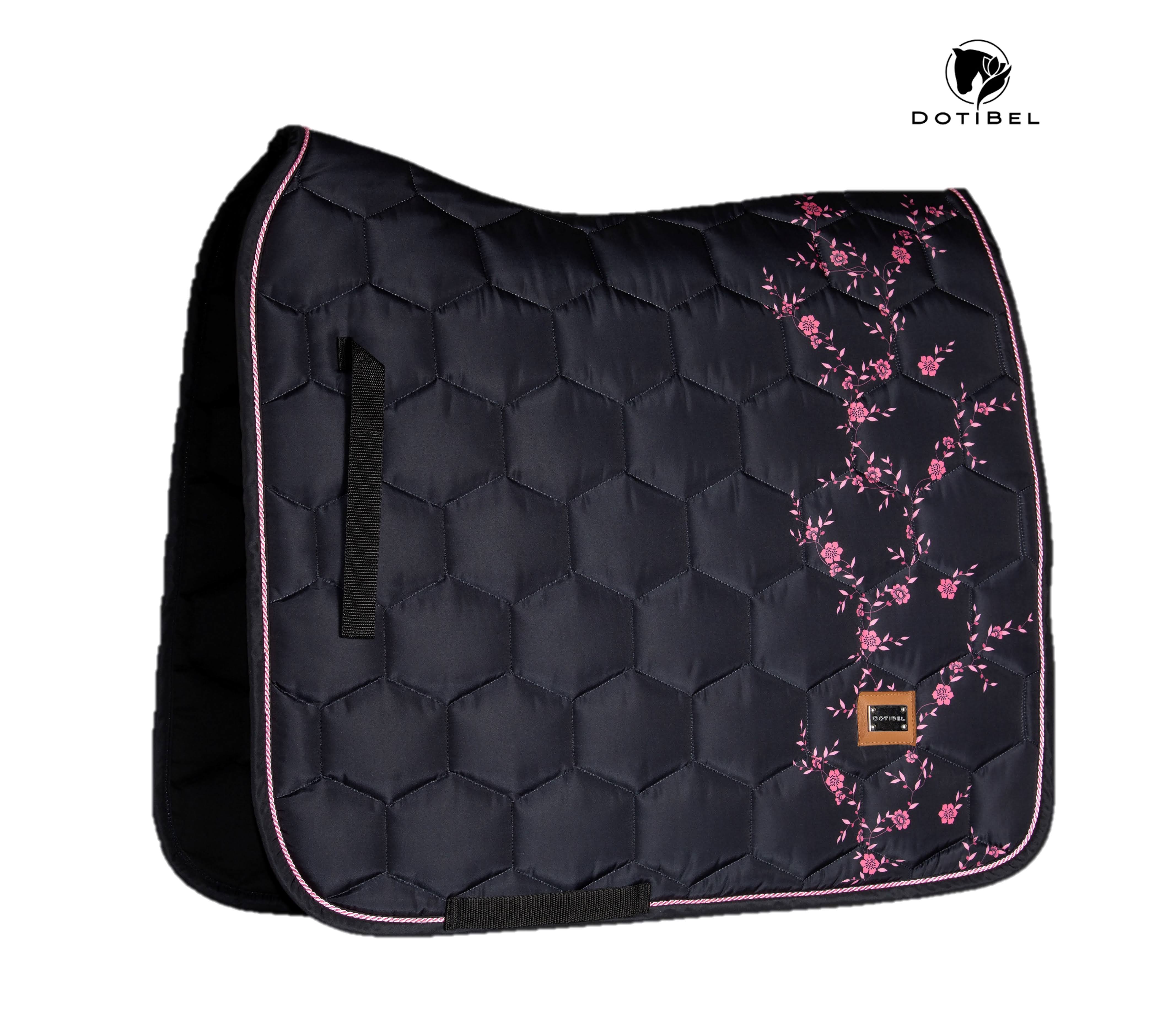 Dotibel Nova pad- Black w. Pink roses