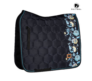 Dotibel Nova pad- Black w. Turquoise flowers