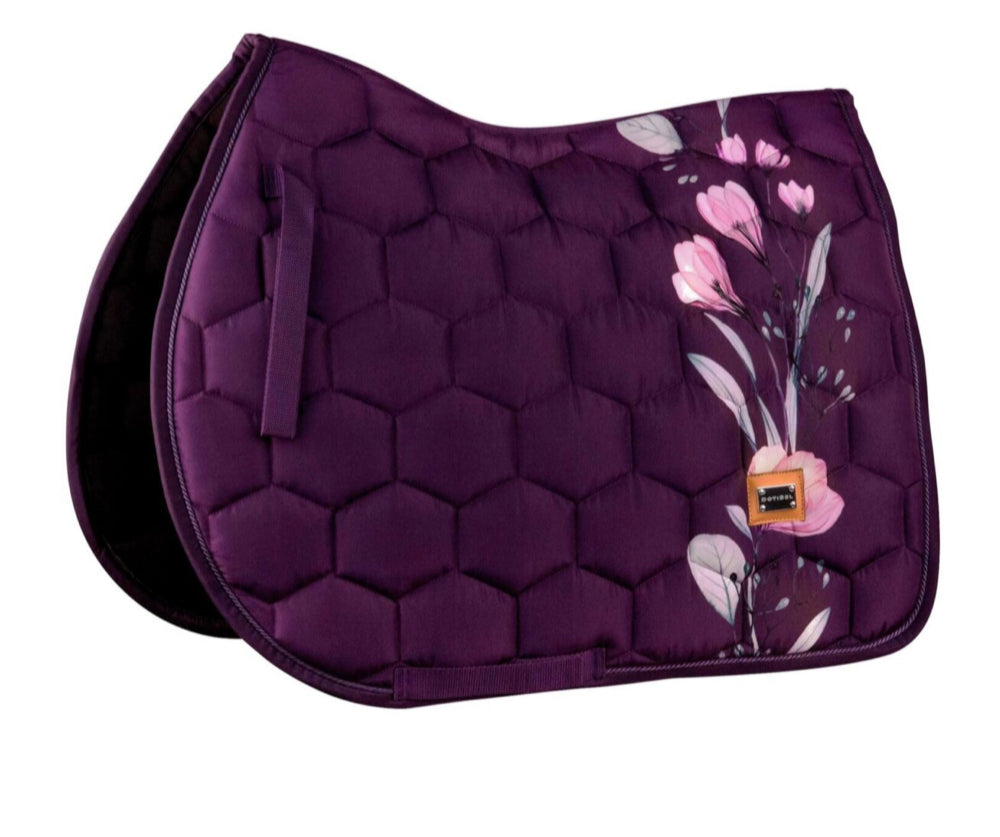DotiBel Saddle pad Deep purple&Magnolias