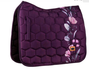 DotiBel Saddle pad Deep purple&Magnolias