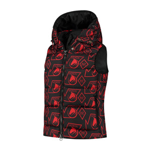 Mrs Ros Multi logo Vest-Cheeky Red