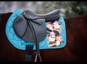 Dotibel Nova Collection- Turquoise with Protea and Roses