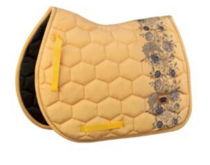 Dotibel Nova Collection- Honey Yellow with black flowers
