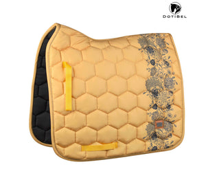 Dotibel Nova Collection- Honey Yellow with black flowers