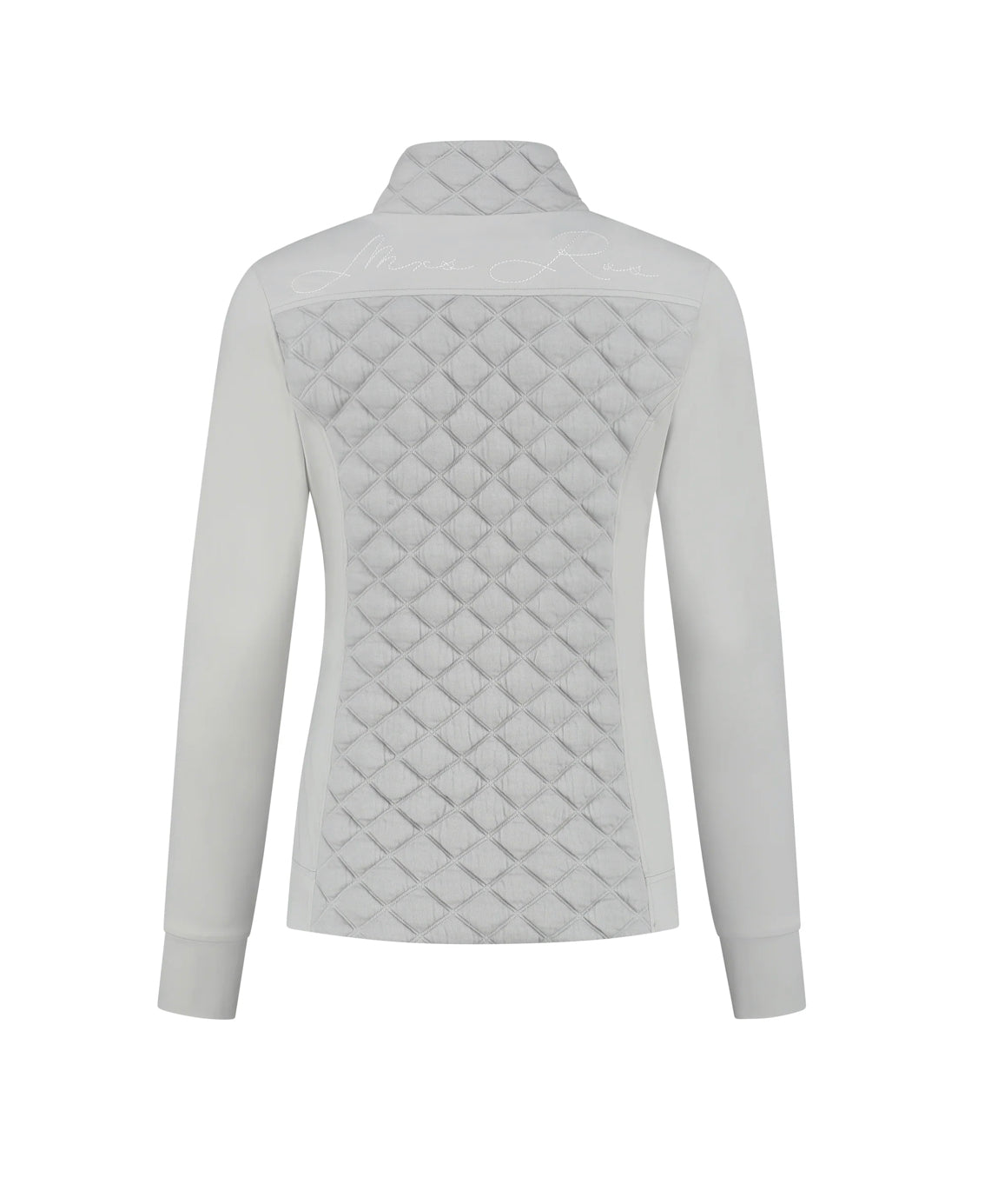 Mrs Ros quilted training jacket- Oyster grey