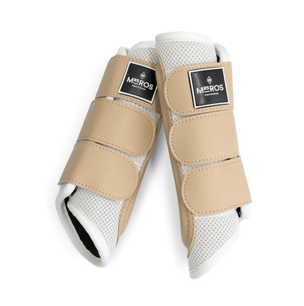Mrs Ros mesh boots- White&Beige